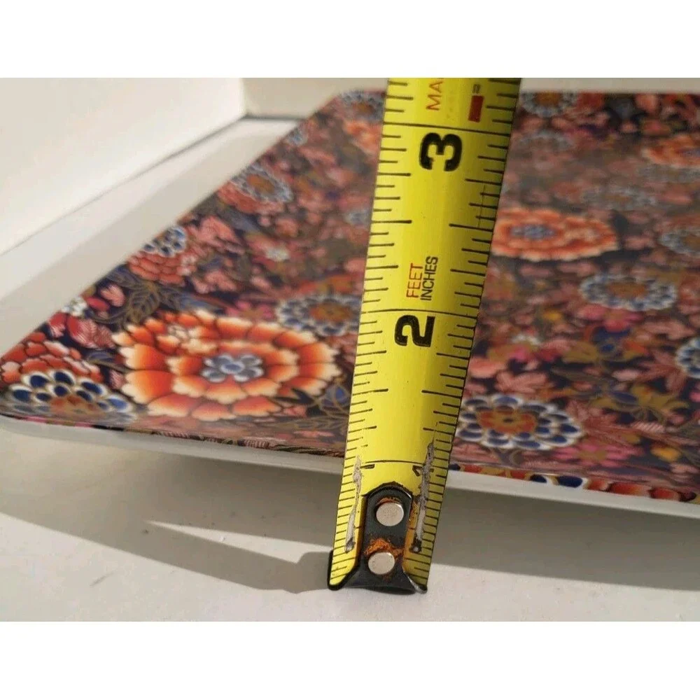 Williams - Sonoma Imari-Chrysanthemum Cobalt Rust Rectangle Serving Tray 14 x 9